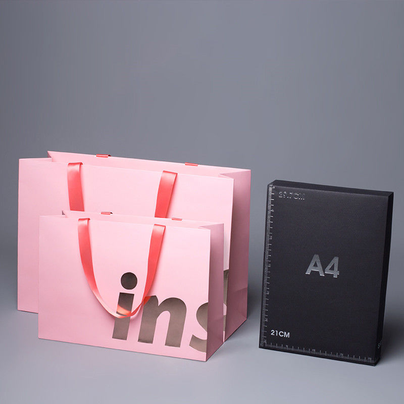 Custom Private Logo Printed Black Pink Small Personalized Luxury Shopping  Tote Gift Paper Bags with Ribbon Handles for Jewelry - China Shopping Bag  and Paper Bags price